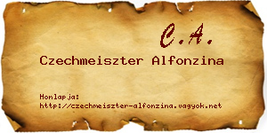 Czechmeiszter Alfonzina névjegykártya